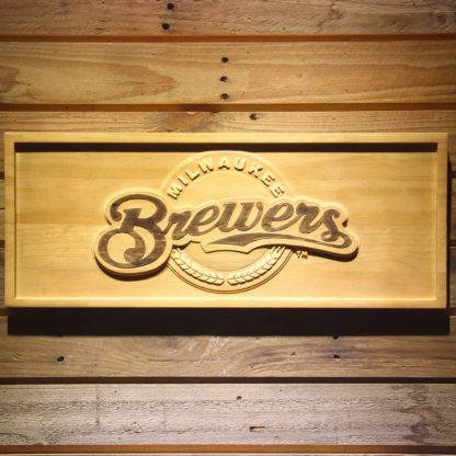 Milwaukee Brewers Wood Sign neon sign LED