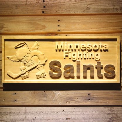 Minnesota Fighting Saints Wood Sign - Legacy Edition neon sign LED