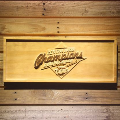 Minnesota Twins 2006 American League Central Division Champions Wood Sign - Legacy Edition neon sign LED