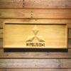Mitsubishi Wood Sign