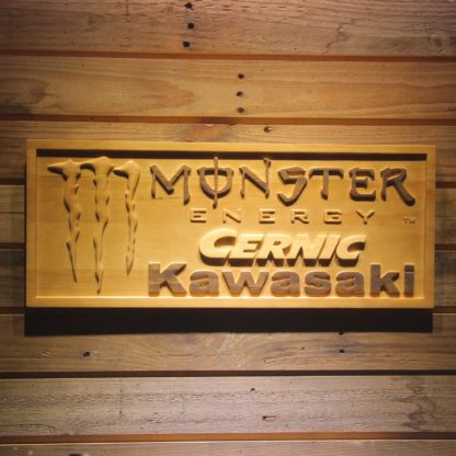 Monster Energy Cernic Kawasaki Wood Sign neon sign LED