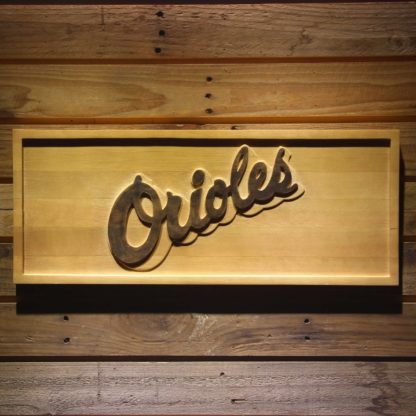 Baltimore Orioles 1995-1997 Text Wood Sign - Legacy Edition neon sign LED