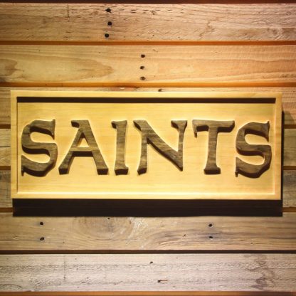 New Orleans Saints Text Wood Sign neon sign LED