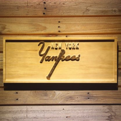 New York Yankees 4 Wood Sign neon sign LED
