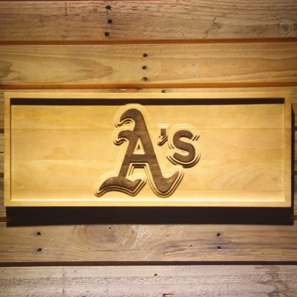 Oakland Athletics A`s Logo Wood Sign neon sign LED