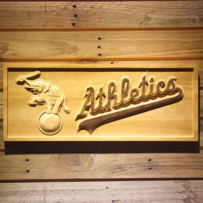 Oakland Athletics Elephant Logo Wood Sign neon sign LED