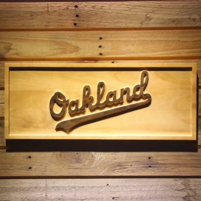 Oakland Athletics Oakland Wordmark Wood Sign neon sign LED