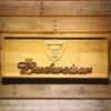 Oakland Raiders Budweiser Wood Sign