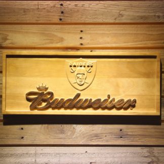 Oakland Raiders Budweiser Wood Sign neon sign LED