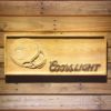 Oakland Raiders Coors Light Helmet Wood Sign