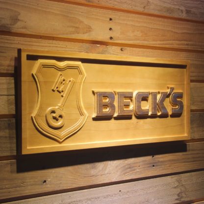 Beck`s Wood Sign neon sign LED