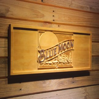 Blue Moon Old Logo Wood Sign neon sign LED