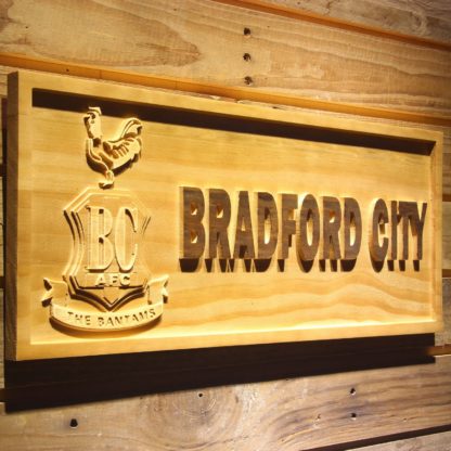 Bradford City AFC Crest Wood Sign neon sign LED