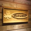 Bud Light Shamrock Outline Wood Sign