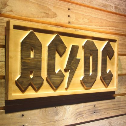 AC/DC Let There Be Rock Wood Sign neon sign LED