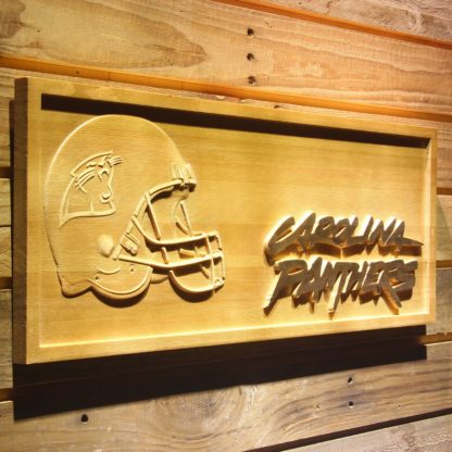 Carolina Panthers Helmet Wood Sign neon sign LED