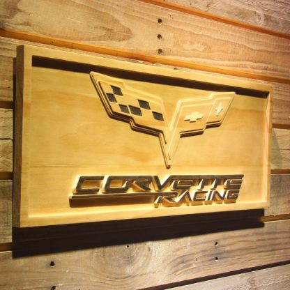 Chevrolet Corvette Racing Wood Sign neon sign LED