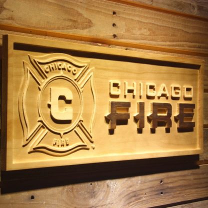 Chicago Fire Wood Sign neon sign LED