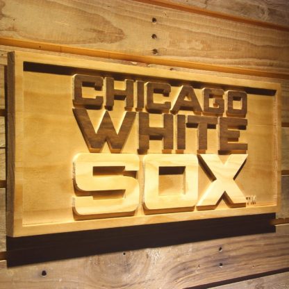 Chicago White Sox 2 Wood Sign neon sign LED