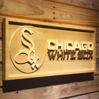 Chicago White Sox 1971-1975 2 Wood Sign - Legacy Edition neon sign LED