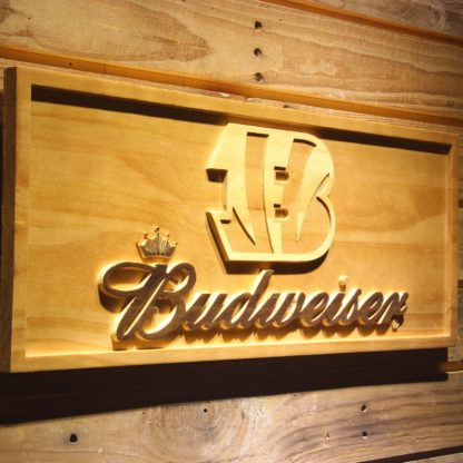 Cincinnati Bengals Budweiser Wood Sign neon sign LED