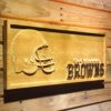 Cleveland Browns Helmet Wood Sign