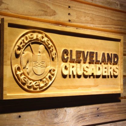 Cleveland Crusaders Wood Sign - Legacy Edition neon sign LED