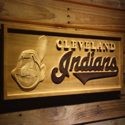 Cleveland Indians Wood Sign neon sign LED
