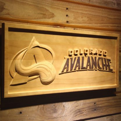 Colorado Avalanche Wood Sign neon sign LED