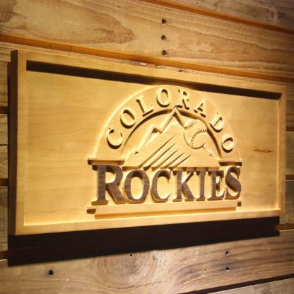 Colorado Rockies Wood Sign neon sign LED