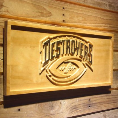 Columbus Destroyers Wood Sign - Legacy Edition neon sign LED