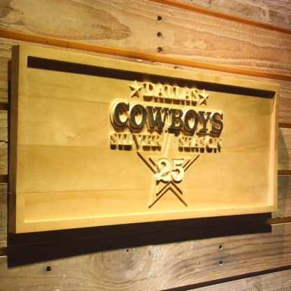 Dallas Cowboys 25th Anniversary Logo Wood Sign - Legacy Edition neon sign LED