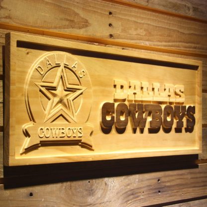Dallas Cowboys Badge Wood Sign neon sign LED