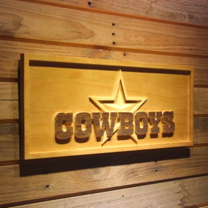 Dallas Cowboys Star Wood Sign neon sign LED