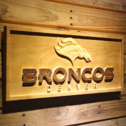 Denver Broncos Wood Sign neon sign LED