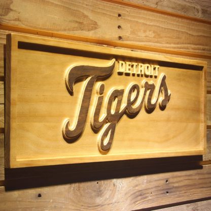 Detroit Tigers 3 Wood Sign neon sign LED