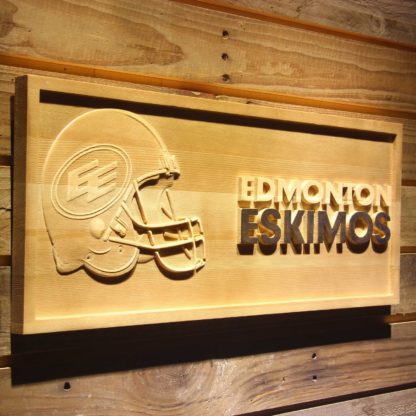 Edmonton Eskimos Helmet Wood Sign neon sign LED