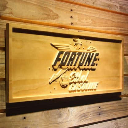 Fortune Ethyl Gasoline Wood Sign neon sign LED