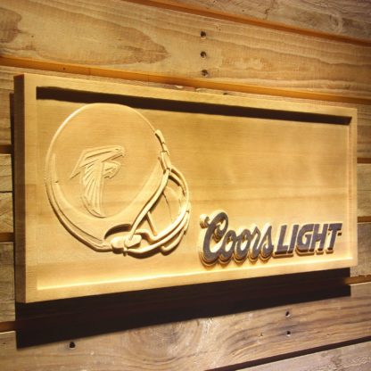 Atlanta Falcons Coors Light Helmet Wood Sign neon sign LED