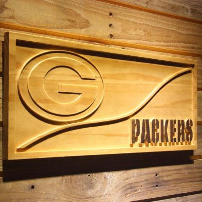 Green Bay Packers Split Wood Sign neon sign LED