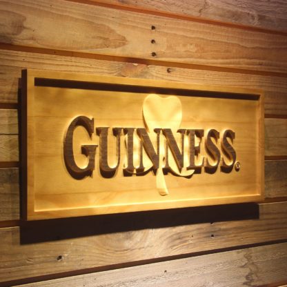 Guinness Shamrock Outline Wood Sign neon sign LED