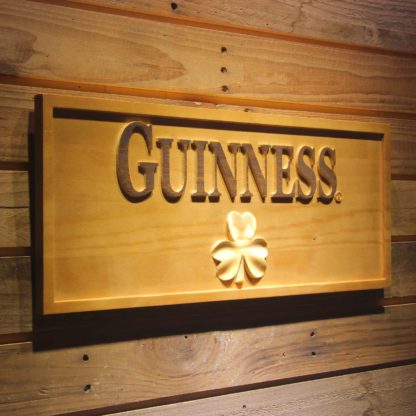 Guinness Shamrock Wood Sign neon sign LED