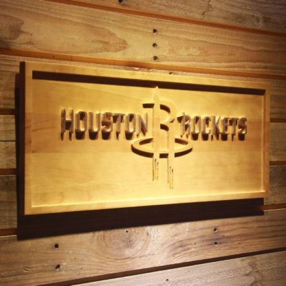 Houston Rockets Wood Sign neon sign LED