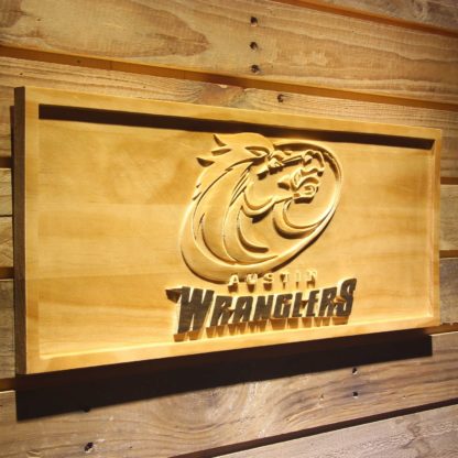 Austin Wranglers Wood Sign - Legacy Edition neon sign LED