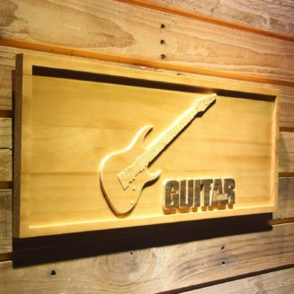 Ibanez Guitar Wood Sign neon sign LED