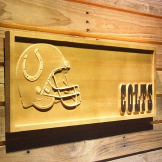 Indianapolis Colts Helmet Wood Sign neon sign LED
