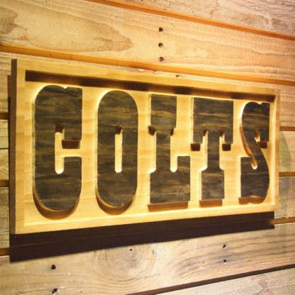 Indianapolis Colts Text Wood Sign neon sign LED