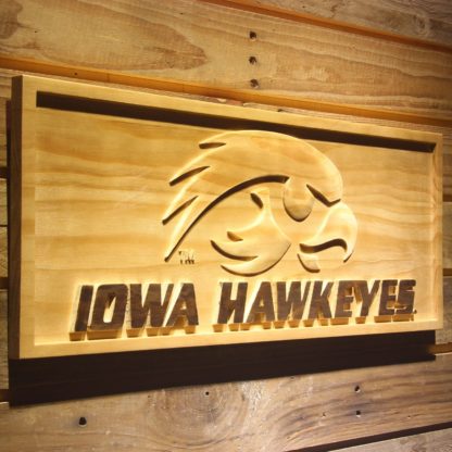 Iowa Hawkeyes Wood Sign neon sign LED