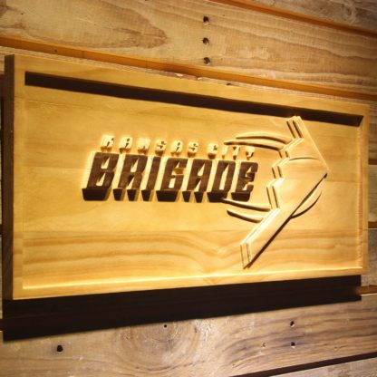 Kansas City Brigade Wood Sign - Legacy Edition neon sign LED