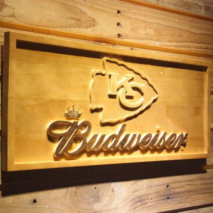 Kansas City Chiefs Budweiser Wood Sign neon sign LED